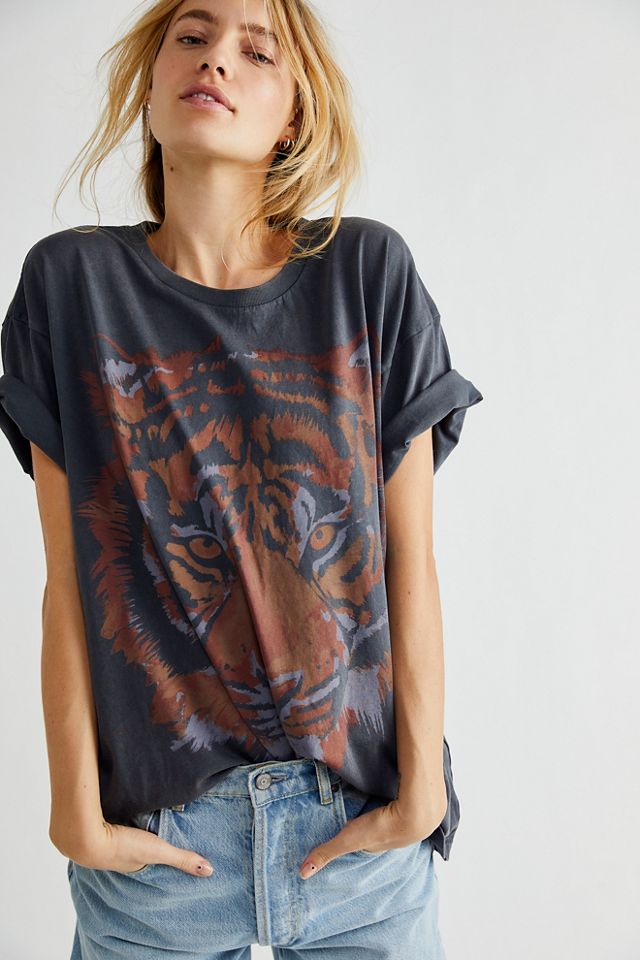 Oversized Tiger Graphic T-shirt