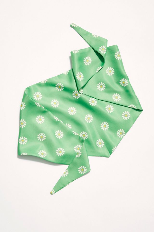 Daisy Print Triangle Bandana #2