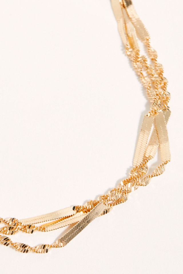 Triple Chain Anklet #3