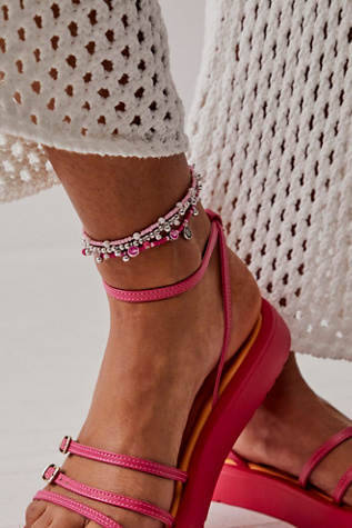 Treasure Layer Anklet at Free People in Fuchsia