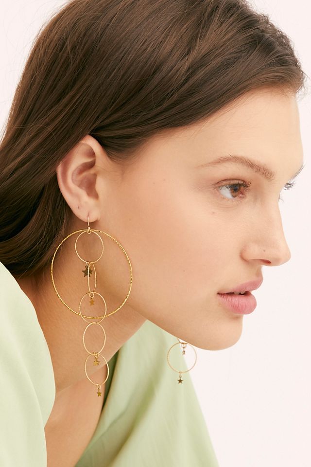 Dancing Under Stars Hoop Earrings
