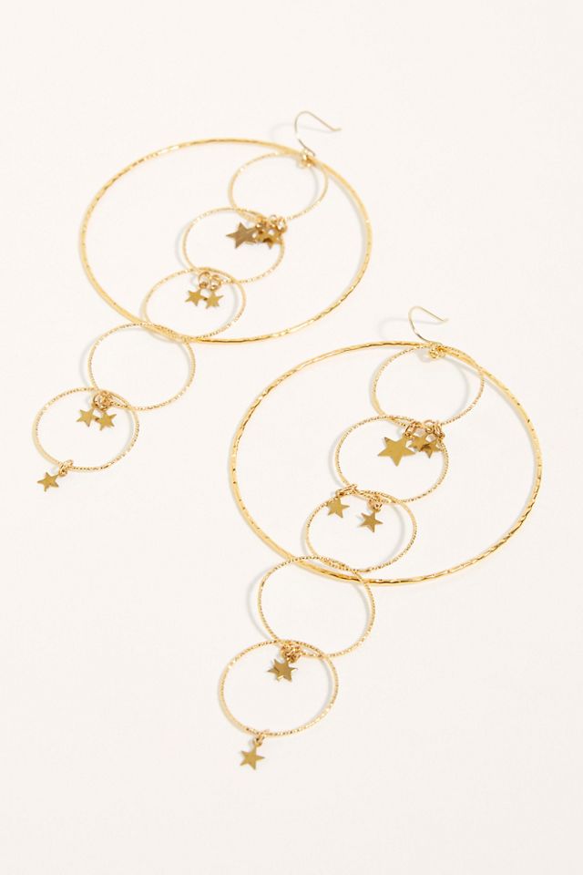 Dancing Under Stars Hoop Earrings #2