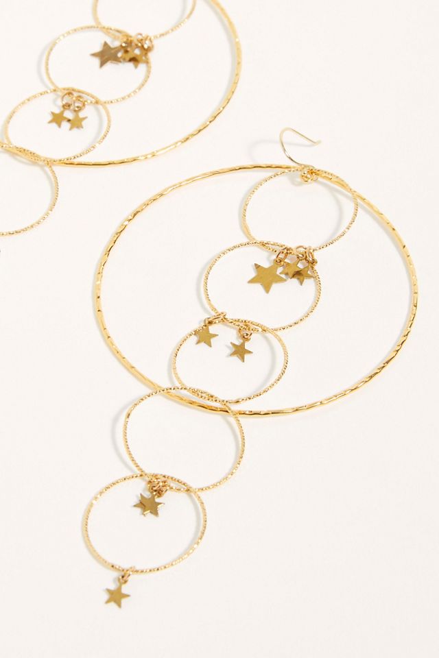 Dancing Under Stars Hoop Earrings #3