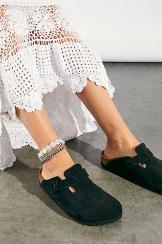 Birkenstock Boston Soft Footbed Clogs at Free People in Black, Size: EU 37