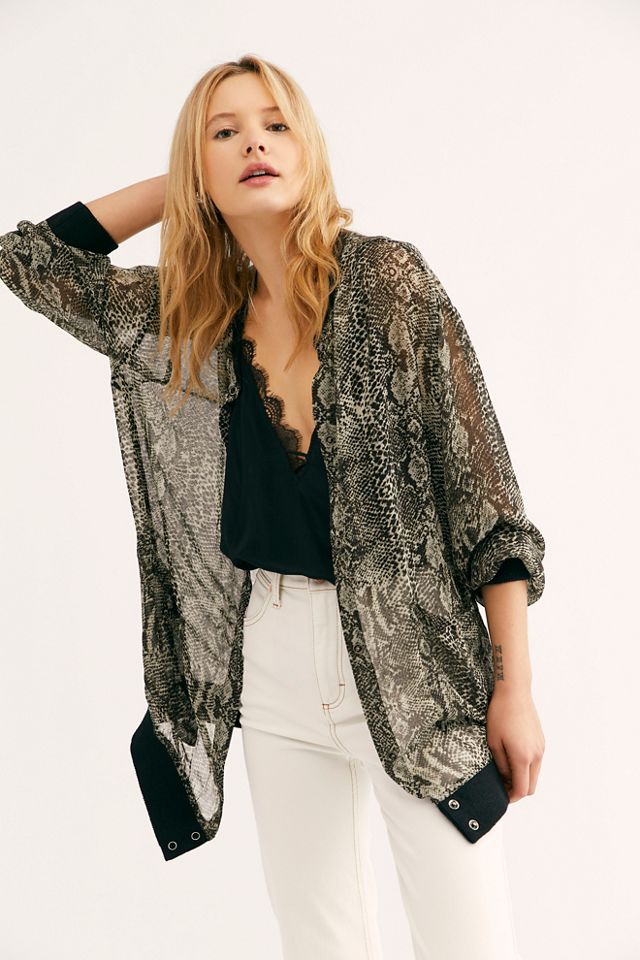 Free people sale snakeskin jacket