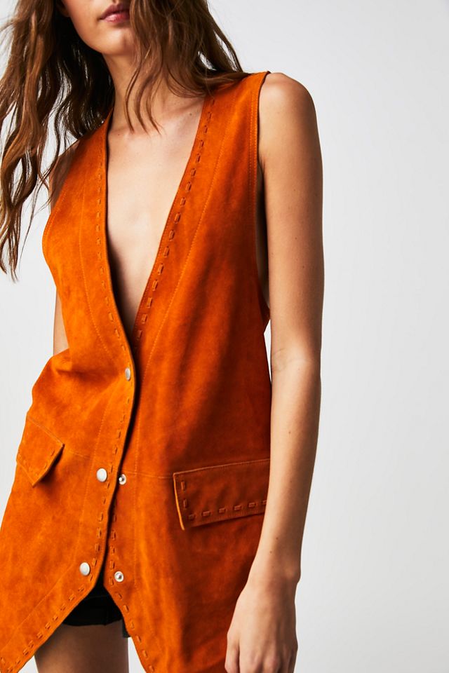 Stam haar veiligheid Low Rider Suede Vest | Free People