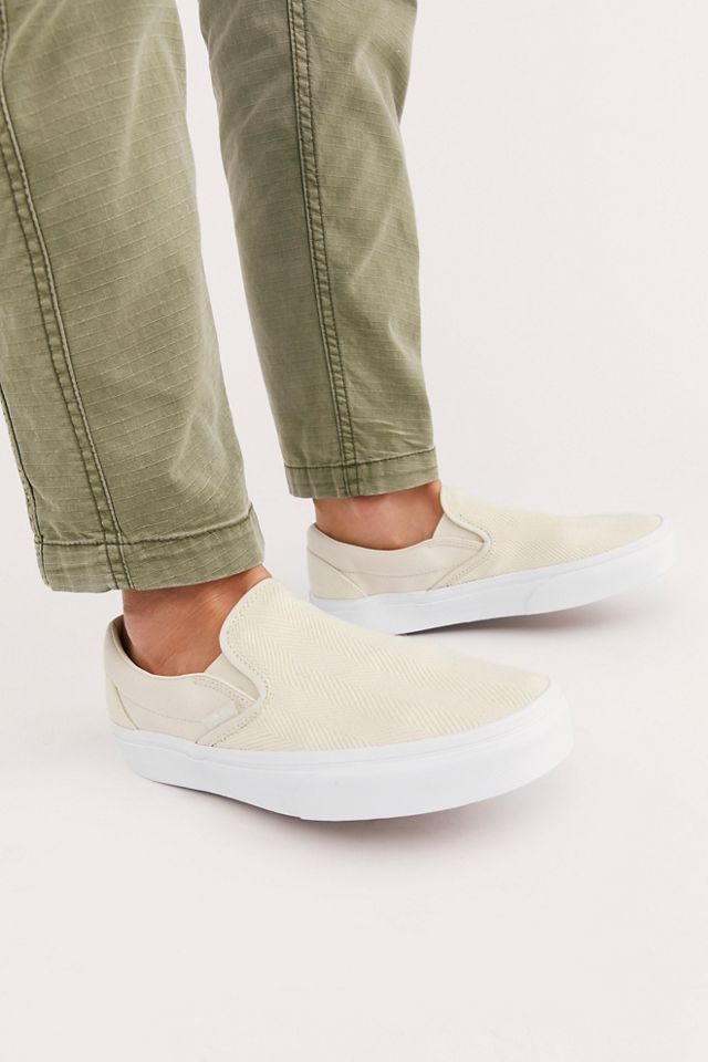 Vans classic slip on hot sale herringbone