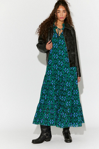 knee length dresses for ladies Feeling Boho Tiered Maxi Dress S / Sky Blue