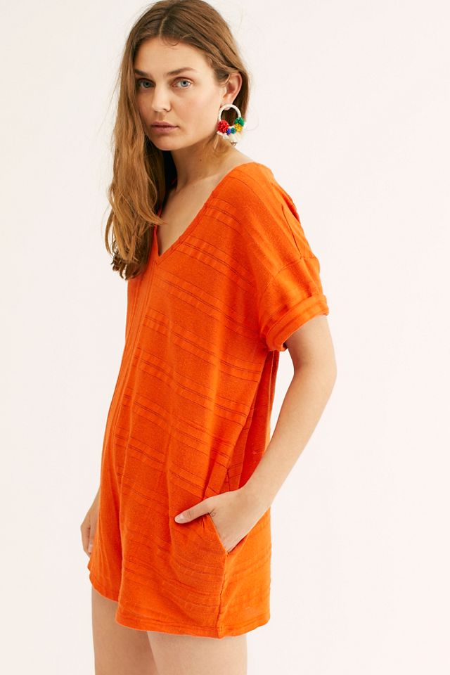 Free people hot sale orange romper