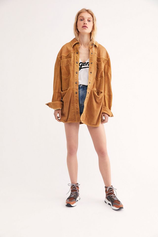 Free people hot sale suede jacket