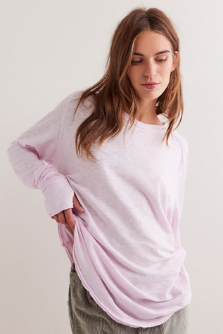 We The Free Arden Tee At Free People In Pale Pink, Size: Medium