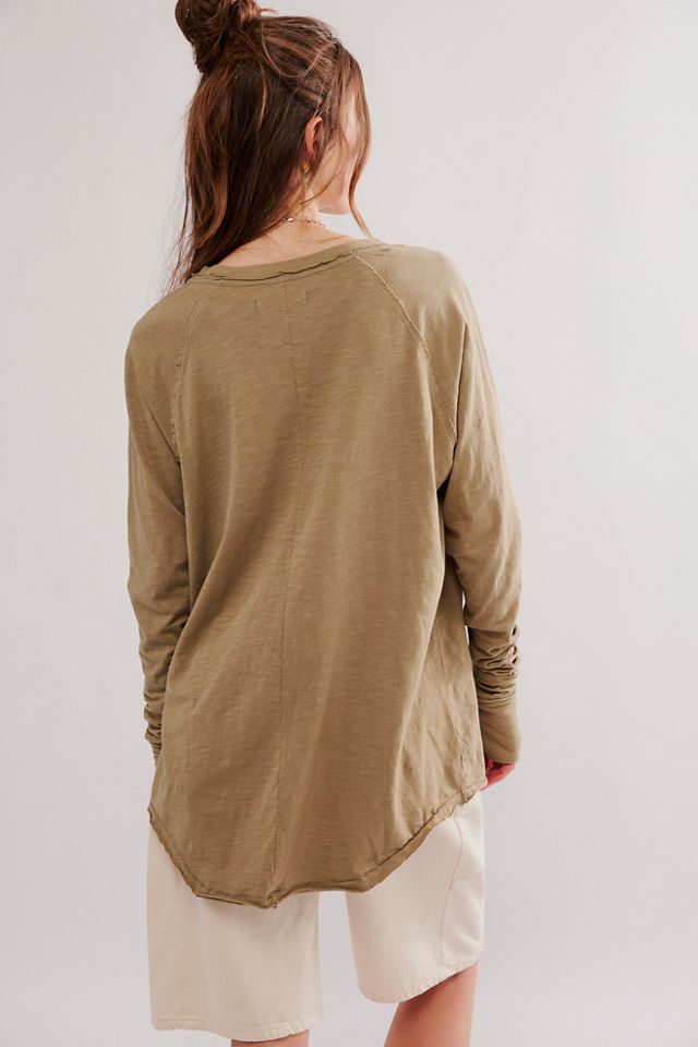 Free People Arden Tee Long Sleeve online Velvet Sand Size Large