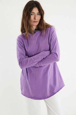 We The Free Arden Tee at Free People in Purple, Size: XL