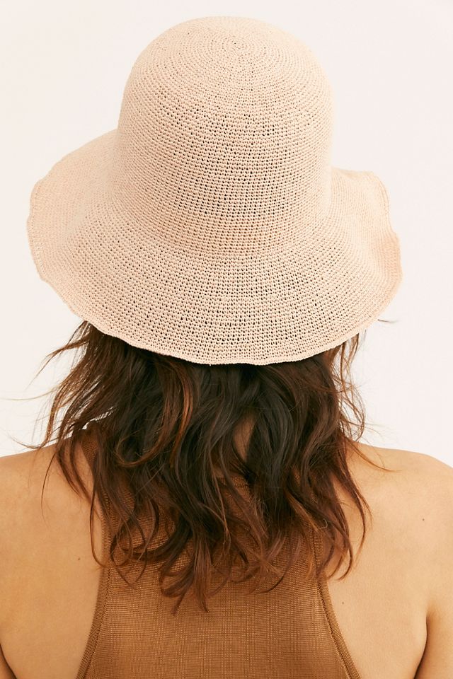 Daisy Embroidered Straw Bucket Hat #1