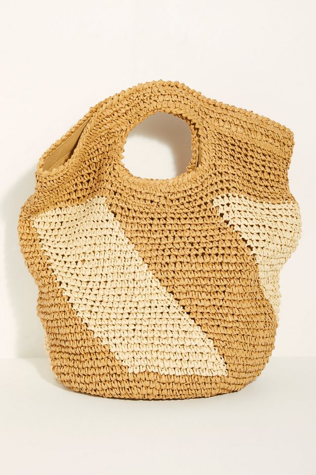 Sunrise Straw Top Handle Tote #2