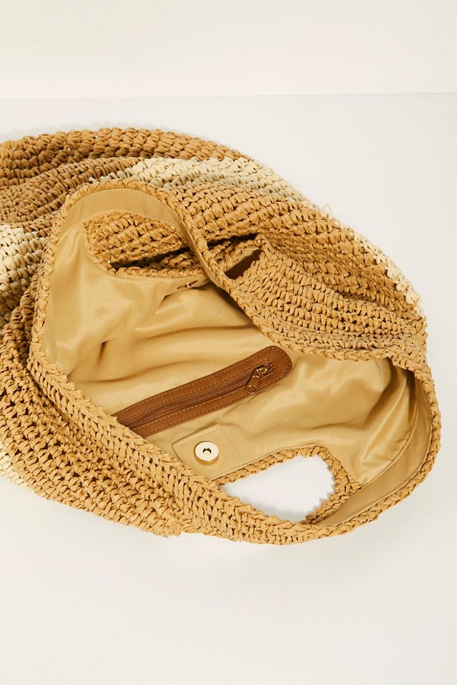 Sunrise Straw Top Handle Tote #4