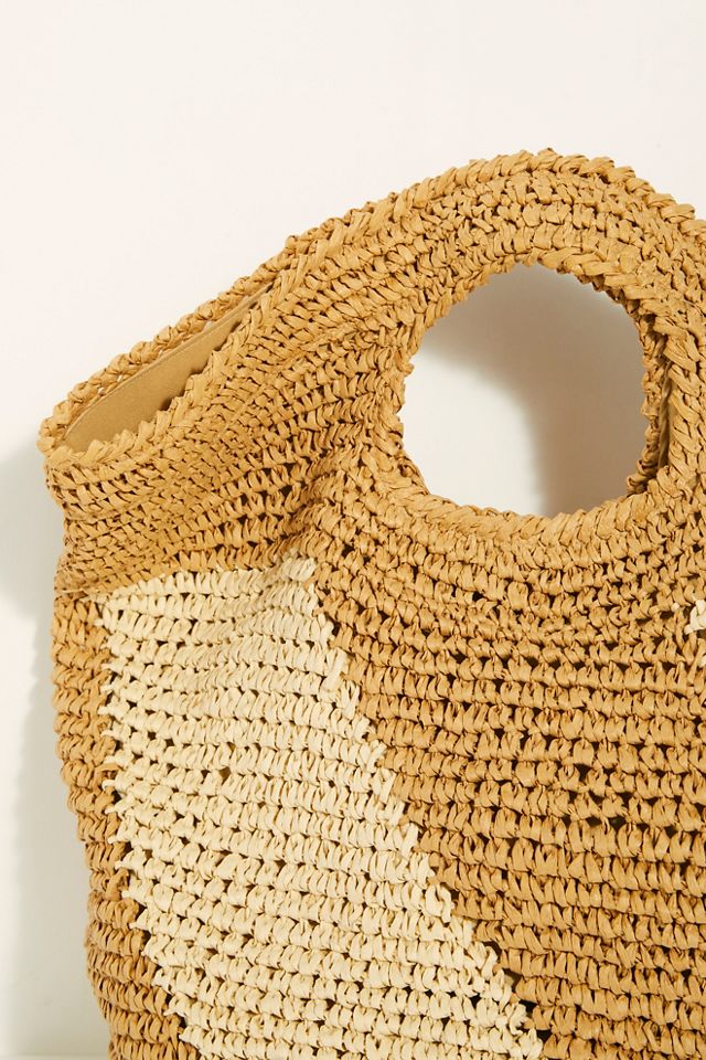 Sunrise Straw Top Handle Tote #5
