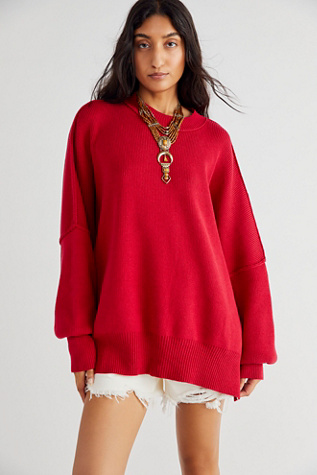 Free People Easy Street Tunic In Fuego Rosa
