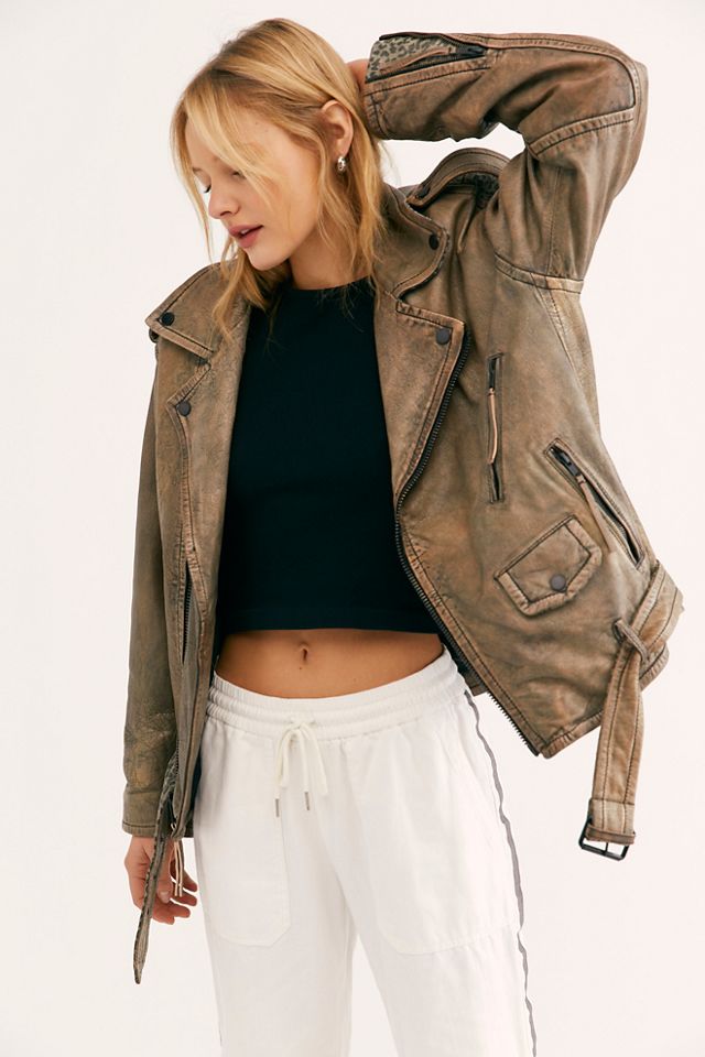 Free people leather jacket best sale