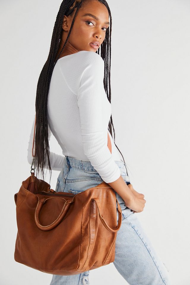 Free people leather on sale tote