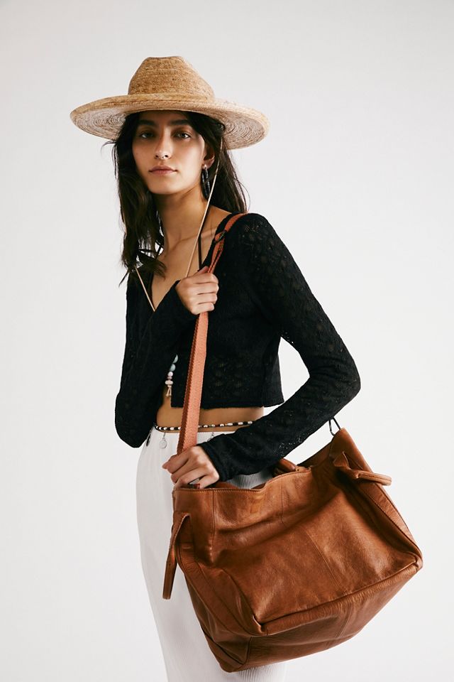 Free people leslie online leather tote