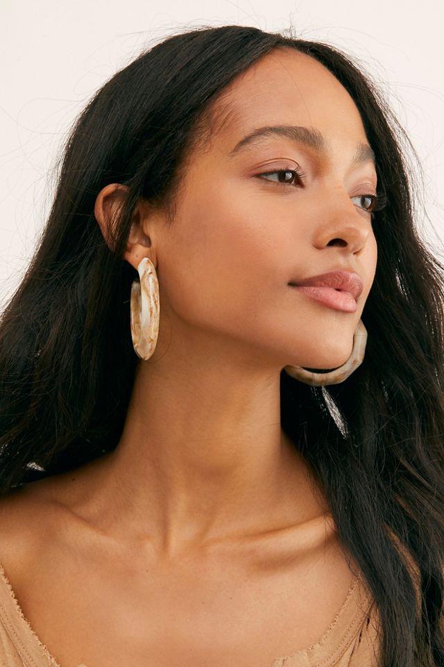 Sahara Resin Hoop Earrings #1