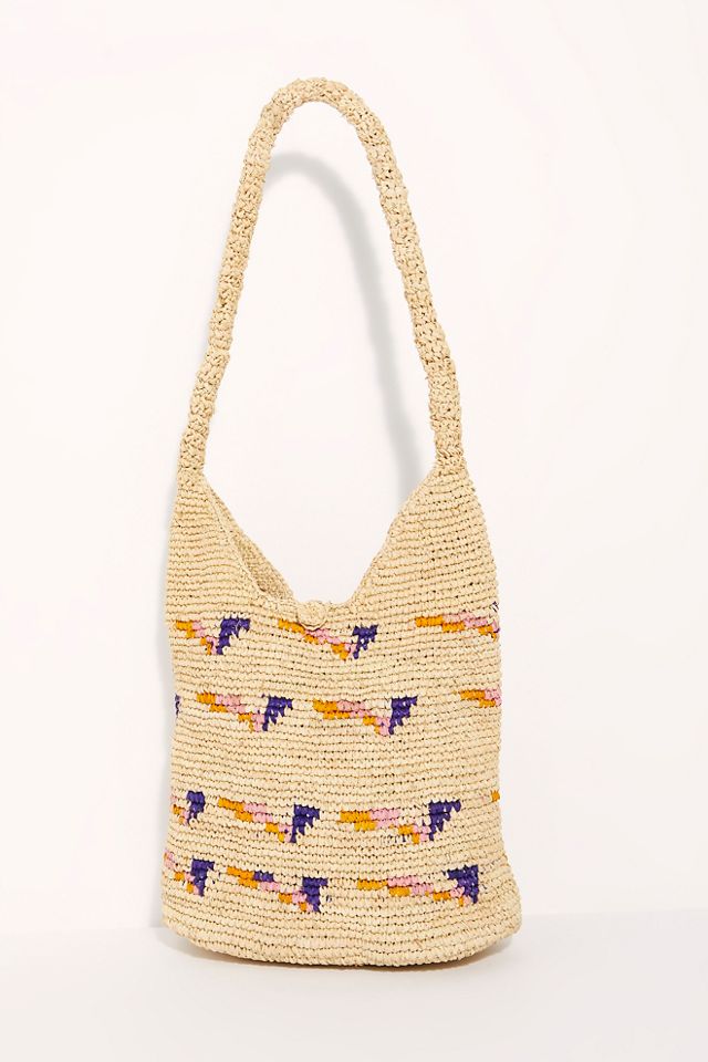 Raffia Mini Hobo Tote #1