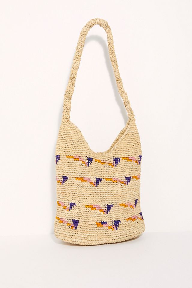 Raffia Mini Hobo Tote #3