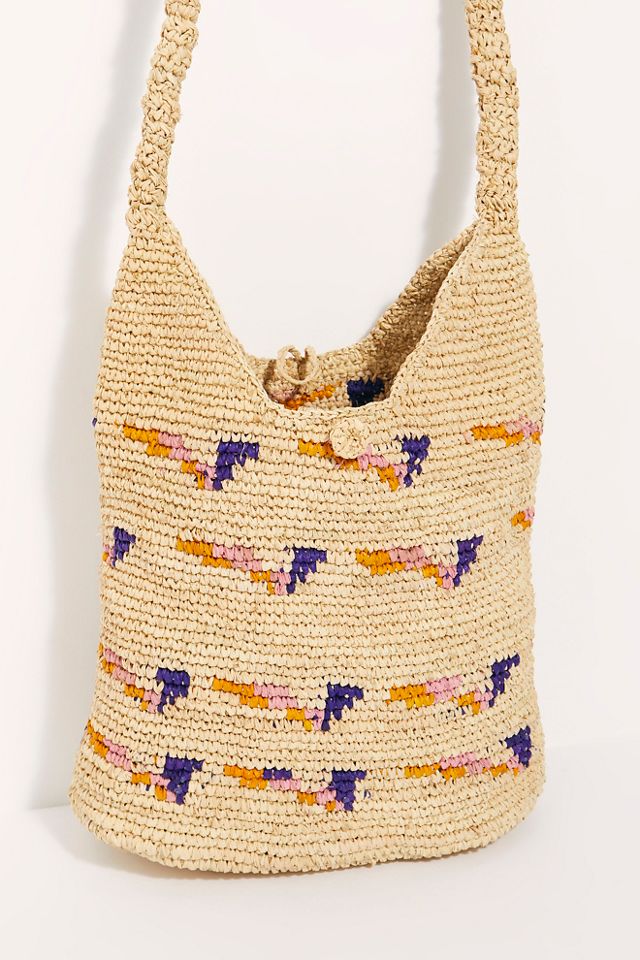 Raffia Mini Hobo Tote #4