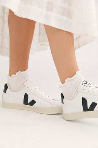 Veja Esplar Trainers Shoe at Free People in Extra White/Black, Size: EU 39