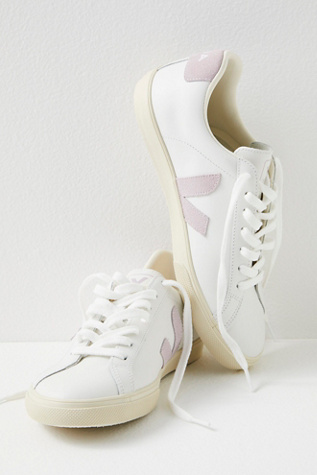 Veja Esplar Trainers Shoe At Free People In Extra White/Parme, Size: EU 38