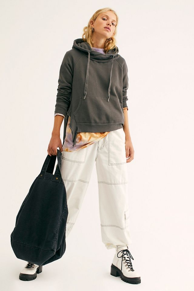Sage Side Ruffle Hoodie #2