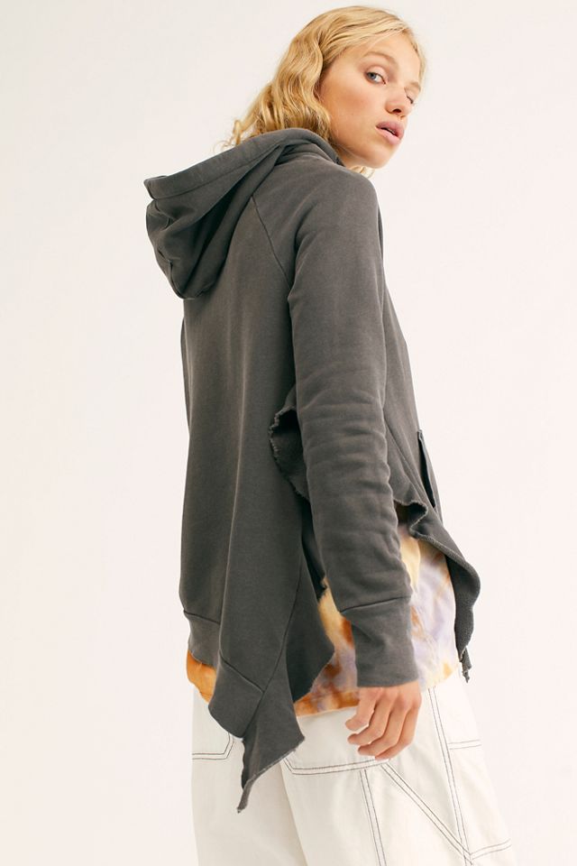 Sage Side Ruffle Hoodie #1