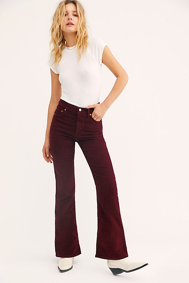 Levi's Ribcage Cord Flare Jeans | Free People