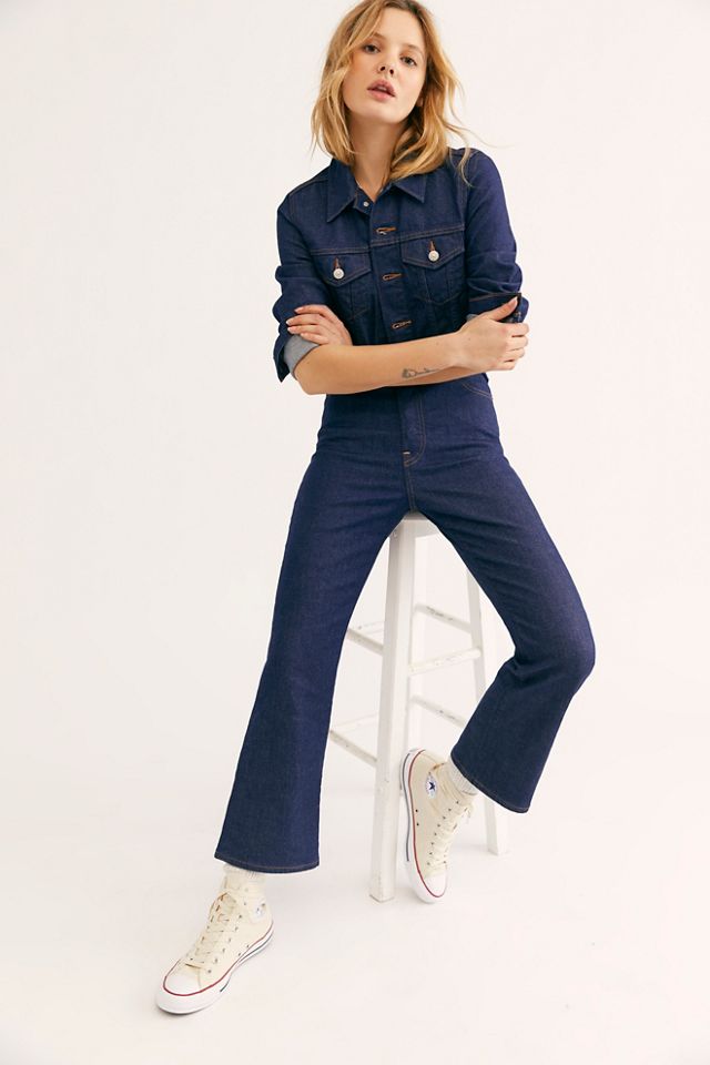 Levi's Kick Flare Denim Jumpsuit - Trendy and Stylish