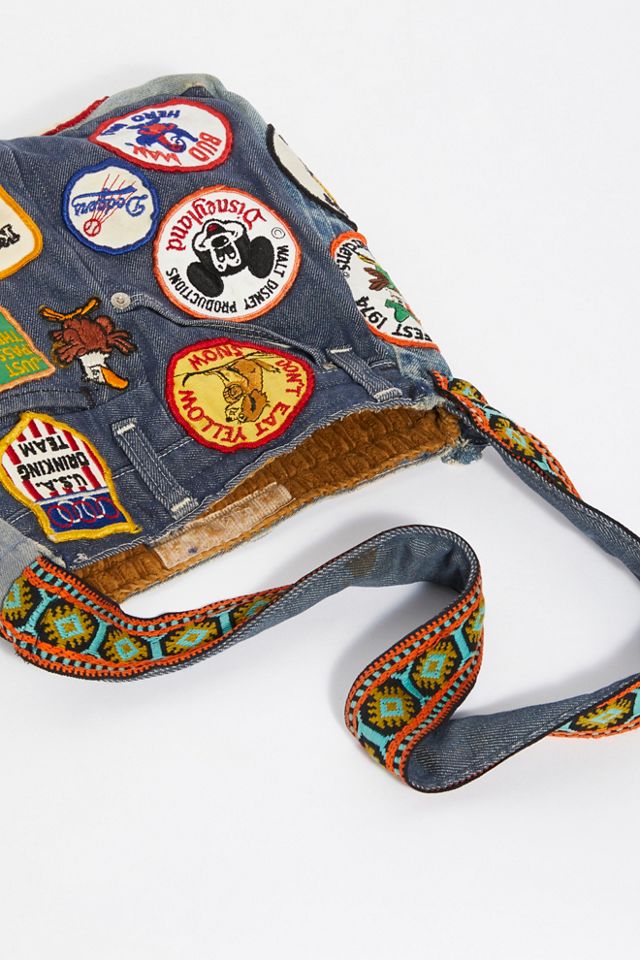Vintage 1980s Denim Patchwork Bag  #2