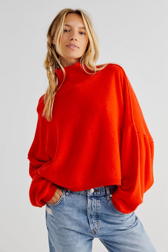 free people high low sweater