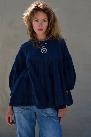 The Briana Tunic By free-est At Free People In Deeper Iris, Size: Medium