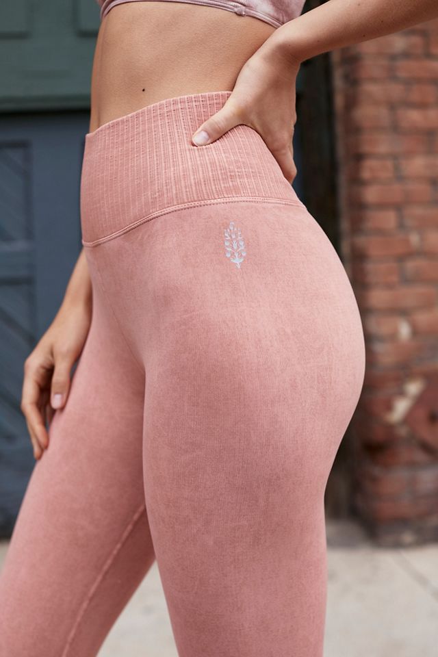 NEW Free People Movement High-Rise 7/8 Good Karma Leggings in Pink XS/S-M/L  $78