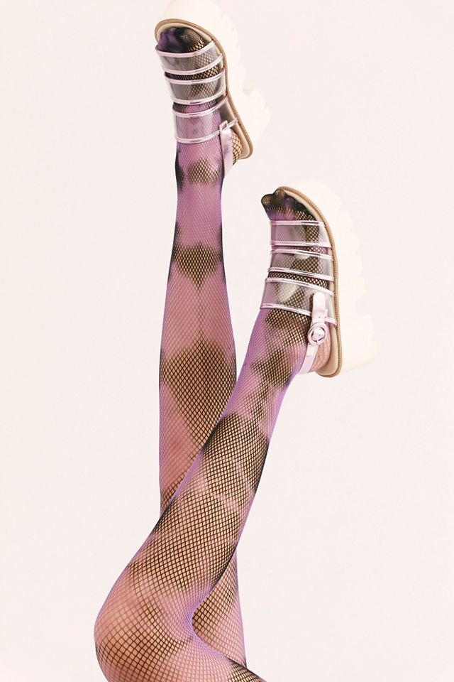 Retrograde Tie Dye Fishnet Tights