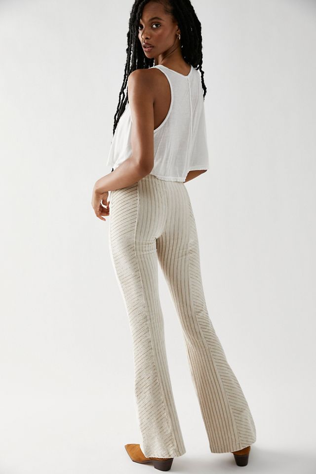 Buy Free People Hit Back Slim Flare Pants By - Amber At 66% Off