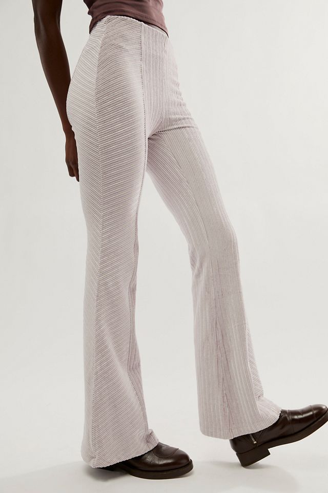 Slim Pull-On Velvet Flare Pants