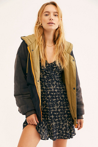 Black Run Reversible Puffer Free People