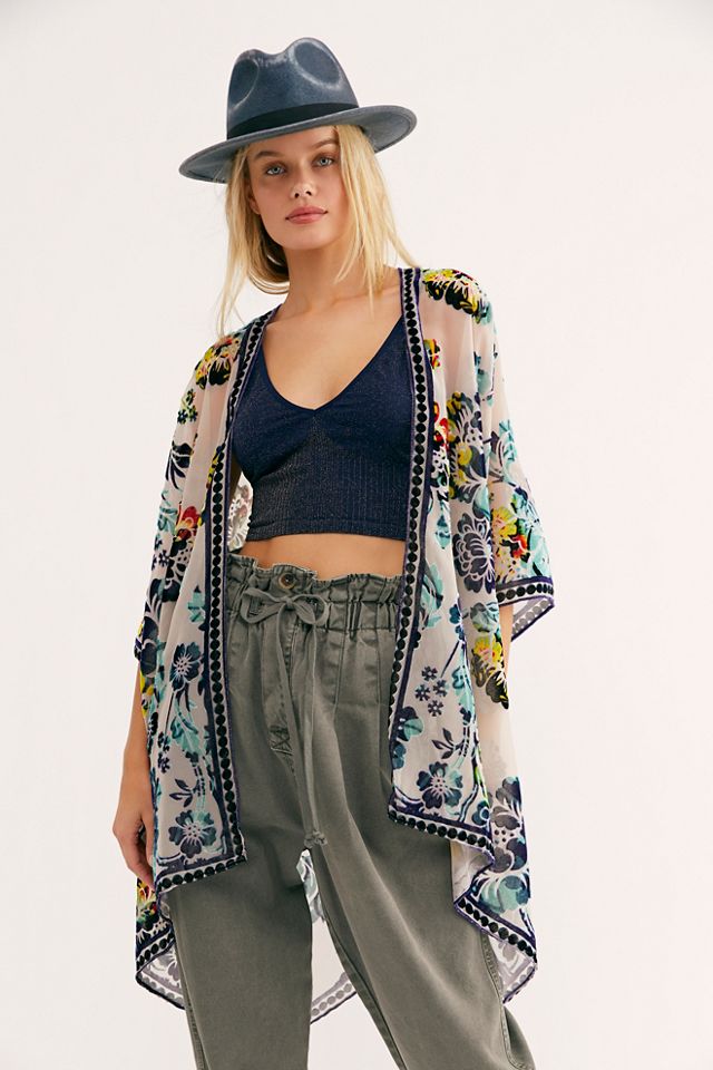 Muse Burn Out Velvet Kimono | Free People