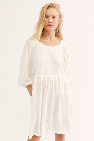 Get Obsessed Babydoll Dress at Free People in Ivory, Size: XS