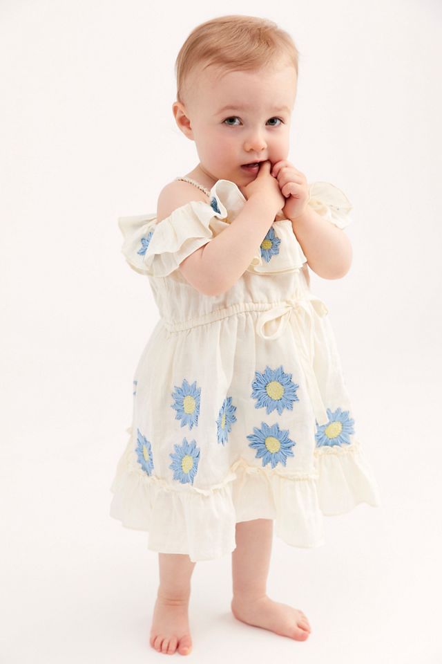 Kids Floral Embroidered Dress