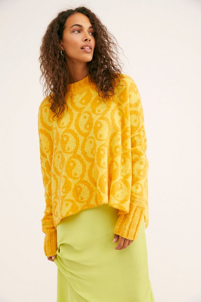 Free people yellow sweater sale