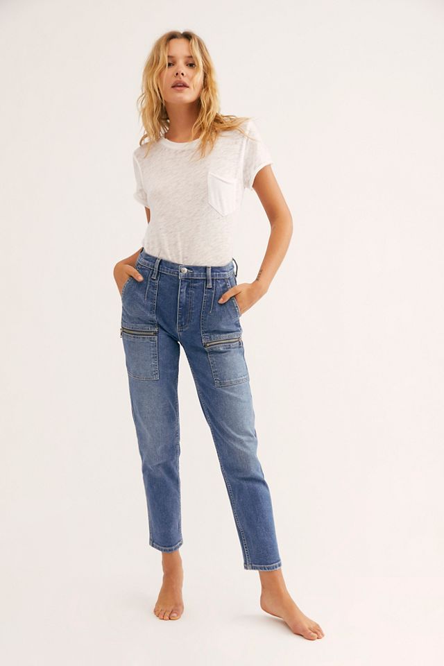 Free people hot sale button up jeans