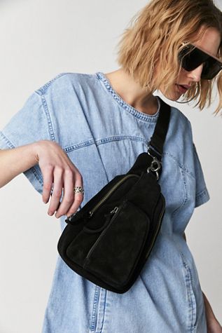 Yuma Woven Leather Backpack | Free People display picture 2