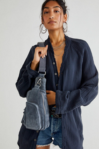 Hudson Sling Bag by FP Collection at Free People in Slate